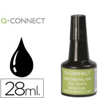 TINTA PARA ALMOFADA Q-CONNECT PRETO FRASCO DE 28 ML          