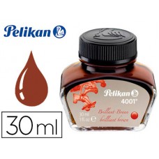 TINTA PELIKAN 4001 , 30 ML CASTANHO BRILHANTE